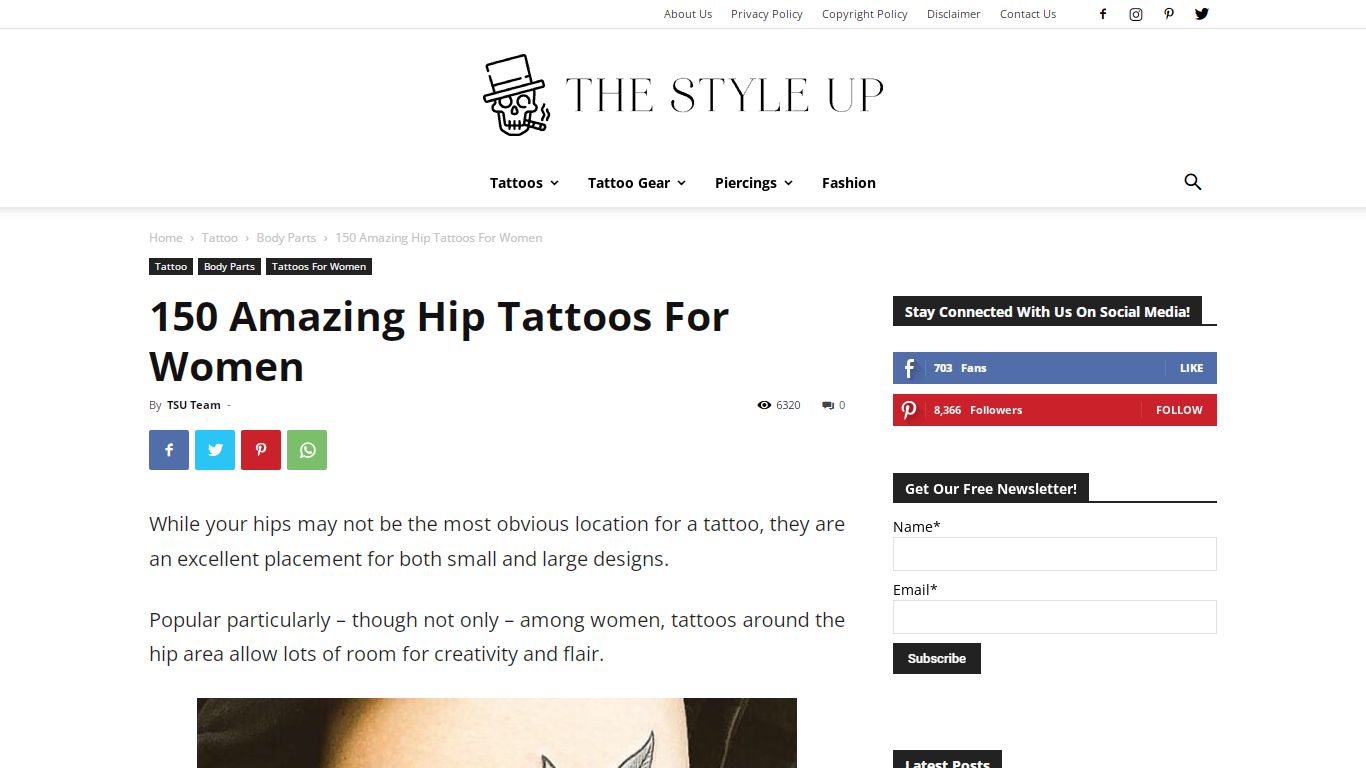 150 Amazing Hip Tattoos For Women - The Style Up