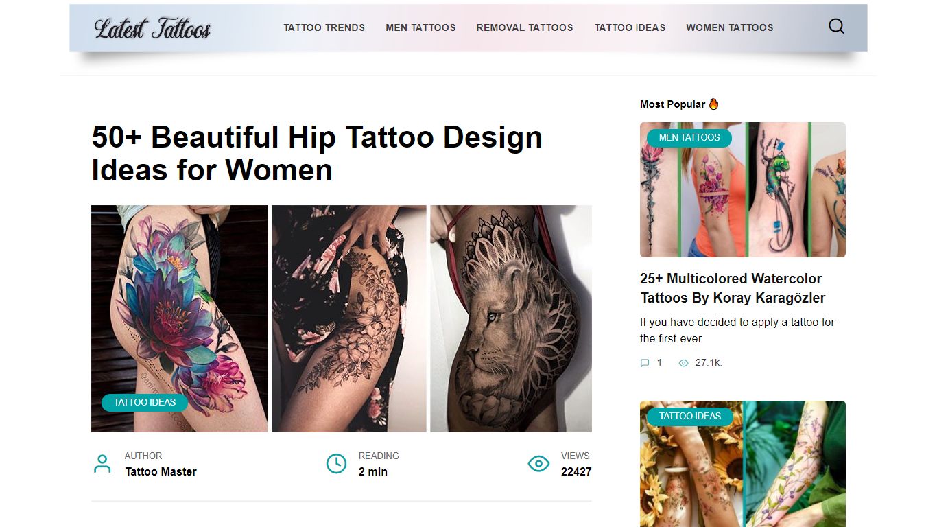 50+ Beautiful Hip Tattoo Design Ideas for Women - Latest Tattoos